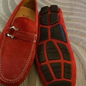 Salvatore Ferragamo Men\'s Suede Loafers - Rust FERRAGAMO Cocoon Suede Loafers | Saks Fifth Avenue main image 4